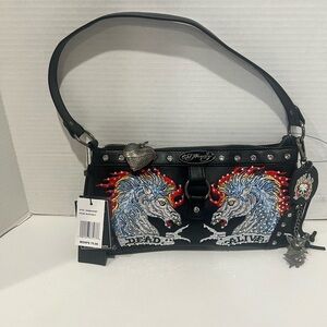 Ed Hardy "Dead or Alive" shoulder bag
